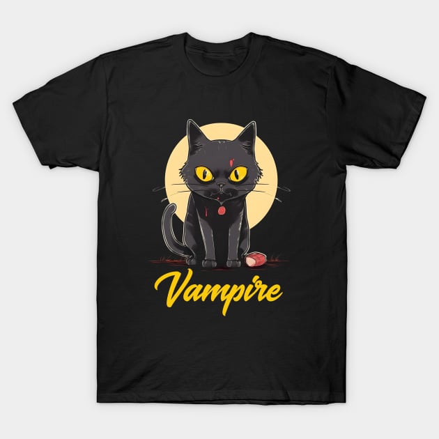 Vampire Cat T-Shirt by ArtRoute02